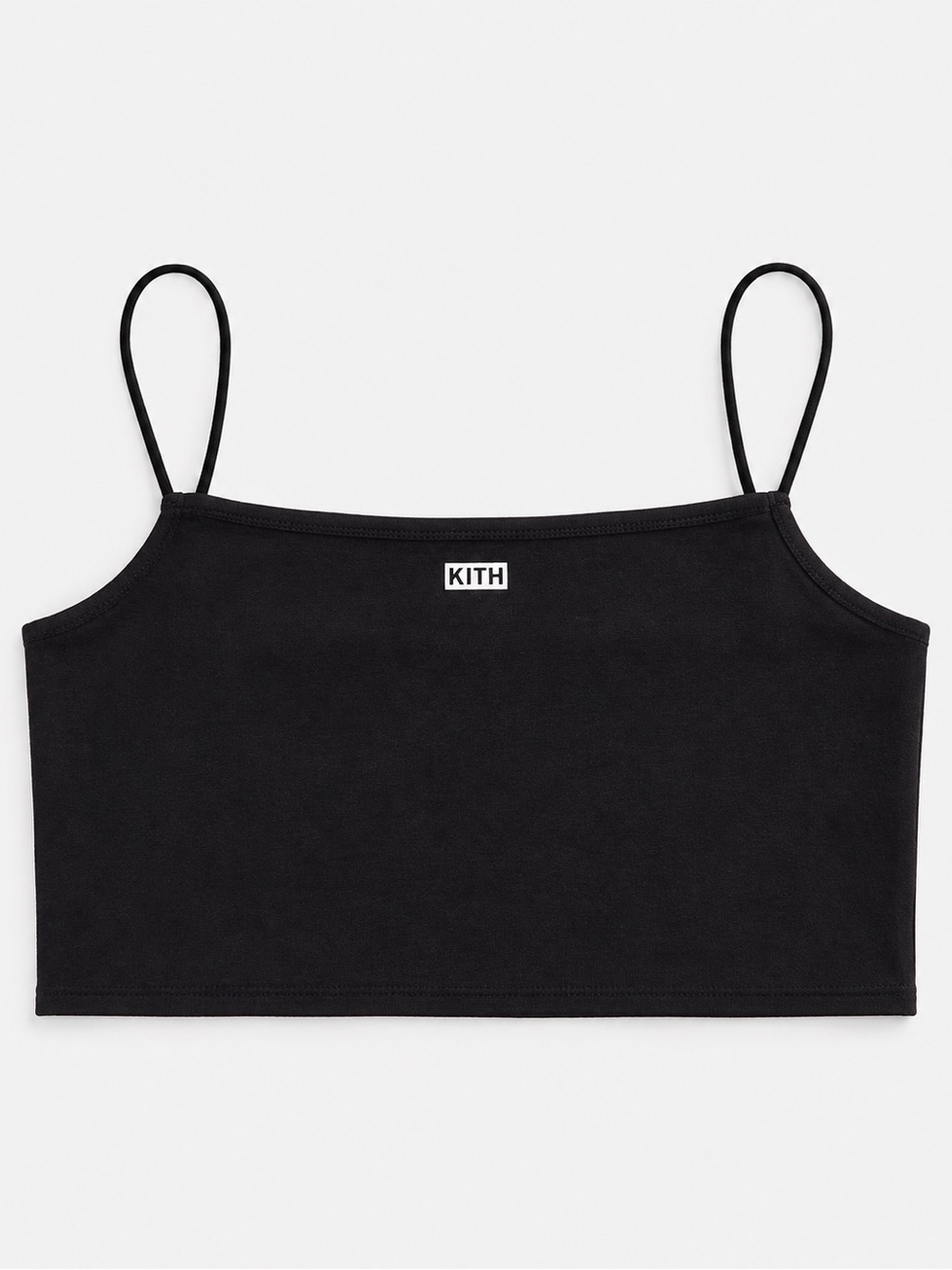 Kith Black Cropped Spaghetti Strap Camisole